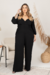 Macacão Longo Plus Size Veneza Preto - comprar online