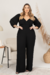 Macacão Longo Plus Size Veneza Preto - comprar online