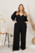 Macacão Longo Plus Size Veneza Preto