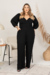 Macacão Longo Plus Size Veneza Preto - belle plus