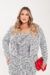 Blazer Plus Size Tweed Stella Cinza na internet