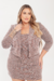 Blazer Plus Size Tweed Stella Marrom - belle plus