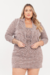 Blazer Plus Size Tweed Stella Marrom - comprar online