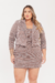 Blazer Plus Size Tweed Stella Marrom na internet