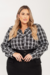 Imagem do Camisa Xadrez Plus Size Stella Preto