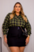 Camisa Xadrez Plus Size Stella Verde na internet