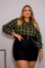 Camisa Xadrez Plus Size Stella Verde - loja online