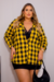 Camisa Xadrez Plus Size Stella Mostarda na internet