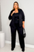 Imagem do Blazer Plus Size Alfaiataria Stella Preto