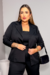 Blazer Plus Size Alfaiataria Stella Preto - comprar online