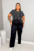 T-shirt Plus Size Listrada Sintonia - belle plus