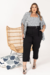 Camisa Plus Size Listrada Elisia