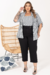 Camisa Plus Size Listrada Elisia - loja online