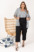 Camisa Plus Size Listrada Elisia - belle plus