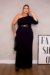 Imagem do Vestido Plus Size Ombro só Helena Preto