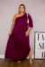 Vestido Plus Size Ombro Só Helena Vinho - loja online