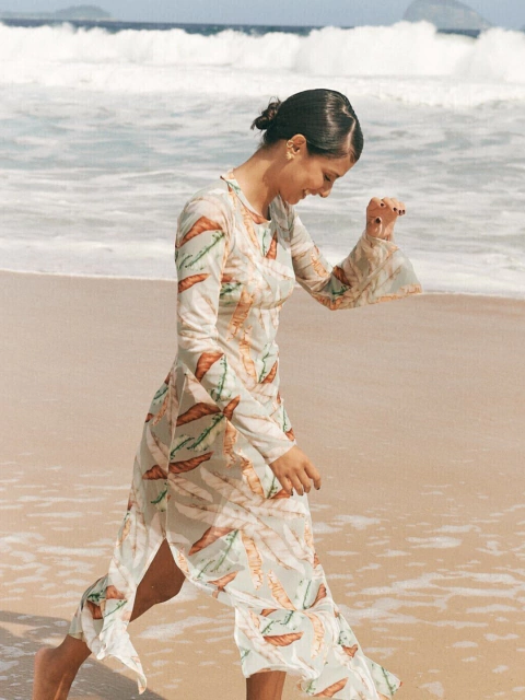 Vestido Stella Tule [Folhagem] - comprar online