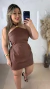 Macaquinho vestido courino amely - comprar online