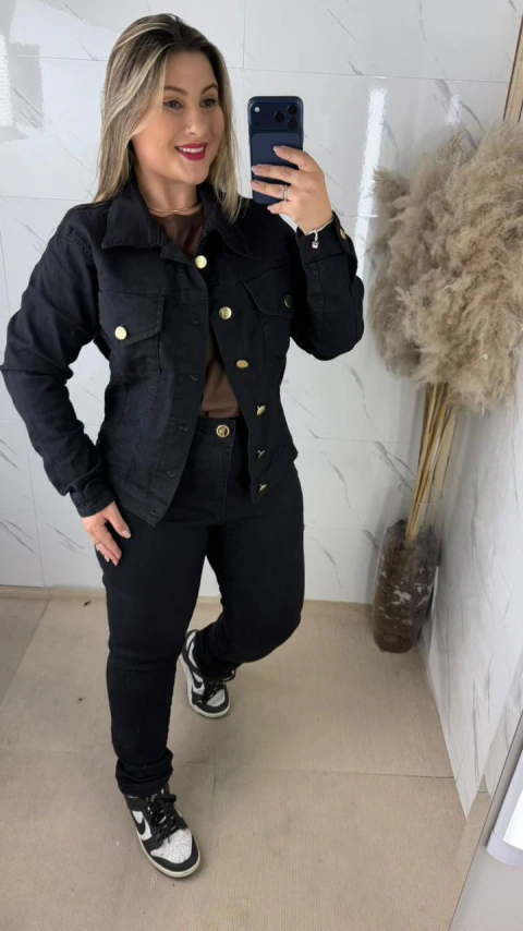 Jaqueta Jeans preta - comprar online