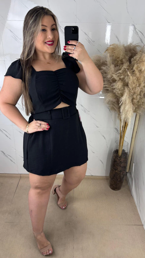 Conjunto short saia e cropped Sonia - comprar online