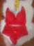Conjunto sensual plus vermelho renda