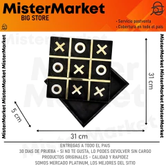 Caja de Marmol Negro 31cm - Mister Market Mayorista