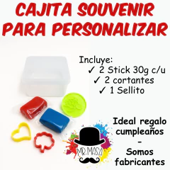 Cajita Souvenir Para Personalizar Mister Masa Para Modelar - Mister Market Mayorista