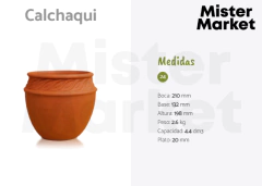 Maceta Terracota Barro Calchaqui Clasico Jardin Decoracion Blum en internet
