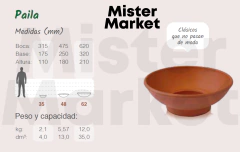 Maceta Terracota Barro Paila Clásico Jardín Decoración Blum - Mister Market Mayorista