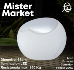 Sillon Puff Luminoso Grande Jardín Rayun en internet