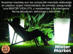 Maceta Piramidal Luminosa Grande Jardín Rayun - Mister Market Mayorista