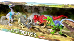 Set Dinosaurio De Juguete X4 + Accesorios Muñeco Dino