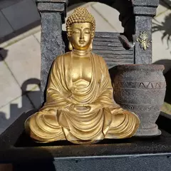Fuente De Agua 39cm Grande Buda Lluvia Vasija Deco Zen Tm - comprar online