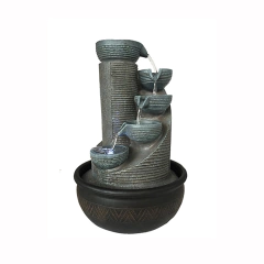 Fuente De Agua Grande Cascada 5 Vasijas Zen Deco 41cm