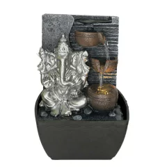 Fuente De Agua Chica Ganesha Tres Vasijas 18cm
