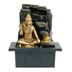 Fuente De Agua Chica Shiva Sentada Cascada 21cm Tm Ct