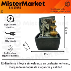Fuente Agua Chica 17cm Buda Sentado Cascada Piedras - comprar online