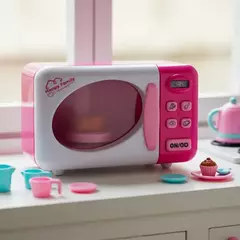 Mini Horno Micoondas De Juguete Tiny A Pila 54728 Color Fucsia - comprar online