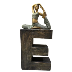 Set Letras Love Chicas Figuras De Yoga 20cm Mujer
