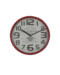 Reloj De Pared Redondo De Metal Vintage 36cm Deco Mk - comprar online