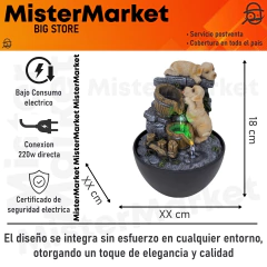 Fuente De Agua Chica Cascada 17cm Perro Cachorro Deco Tm Marrón en internet