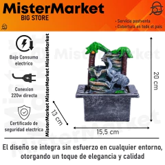 Fuente De Agua Chica Cascada Buda 20cm Zn - comprar online