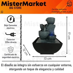 Fuente De Agua Chica Cascada Vasija Deco 17cm Tm - comprar online