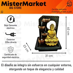 Fuente De Agua Buda Feng Shui Deco Moderno - comprar online