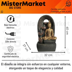 Fuente De Agua Buda Abundancia Meditacion Dorado Tm en internet