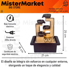 Fuente De Agua Mural Multiples Cascadas Mediana 25cm Deco Tm - comprar online