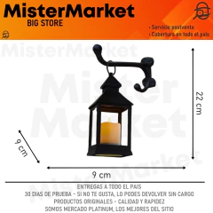 Fanal Farol 22cm Vela Luz Calida Centro De Mesa Deco Zn - comprar online