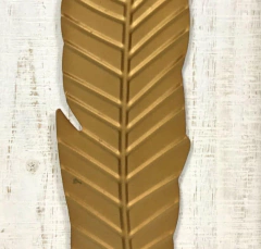 Cuadro Madera Hojas Deco Metalico 80x30cm Friso Mk en internet