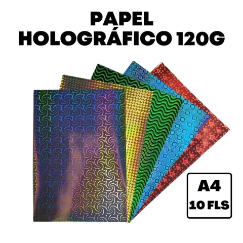 Papel Holografico A4 120g 10 FLS OFF PAPER