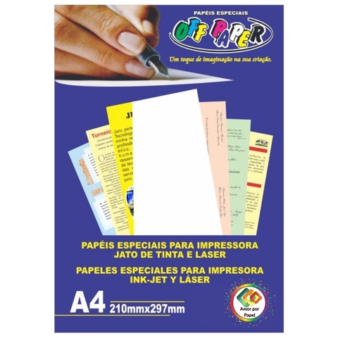 Papel Vergê (texturizado) A4 180g com 50 folhas